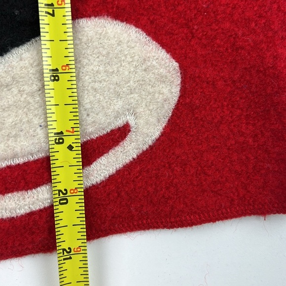 Vintage Red TanJay Full Zipper with black & white appliques pompom tassle - Picture 6 of 11